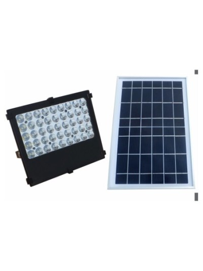 Luminaria Led Solares 10W Con Panel Solar Exteriores y Jardín 45 Leds y Deflector